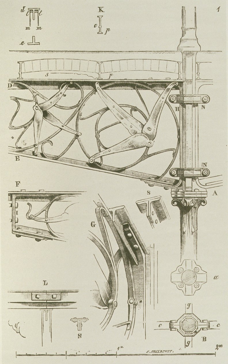 Kresba z 13. „Rozhovory o architektuře“, 1872 od Eugene Emmanuel Viollet le Duc