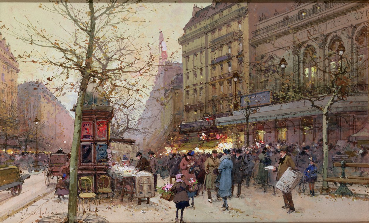 Velké bulváry od Eugene Galien Laloue