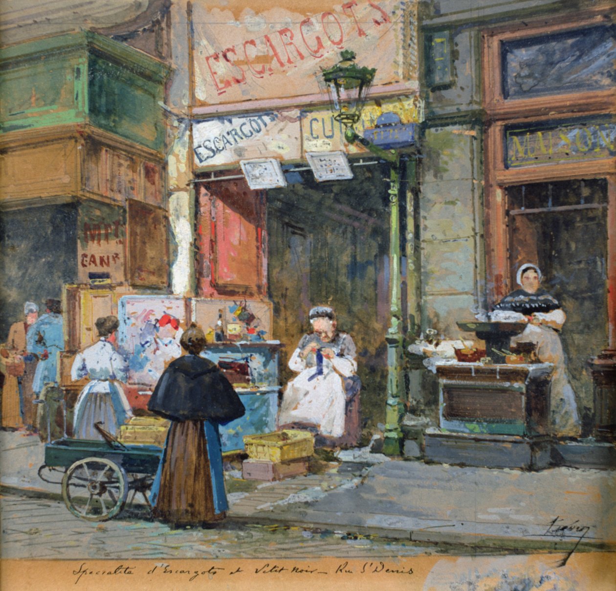 Prodejce šneků od Eugene Galien Laloue