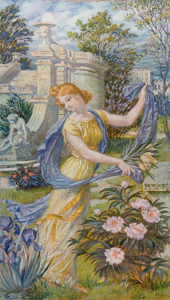 Alegorie jara, kolem roku 1900 od Eugene Grasset