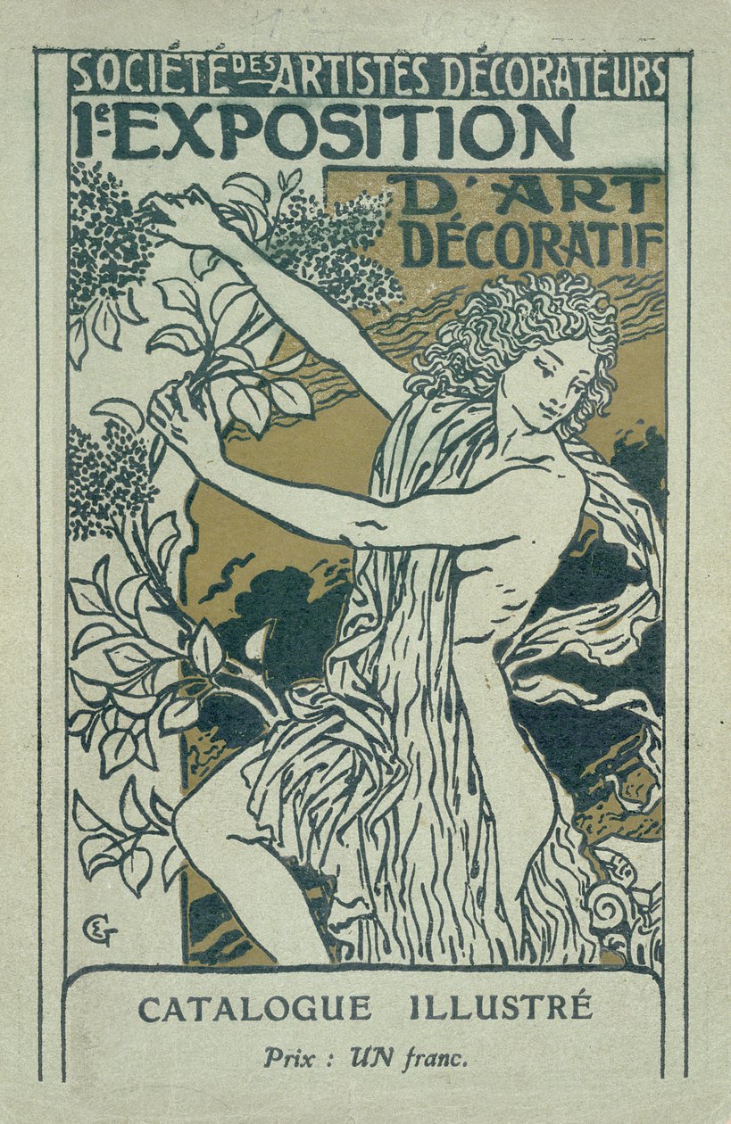 Obálka katalogu pro 1. výstavu dekorativního umění v Paříži, leden 1901 od Eugene Grasset