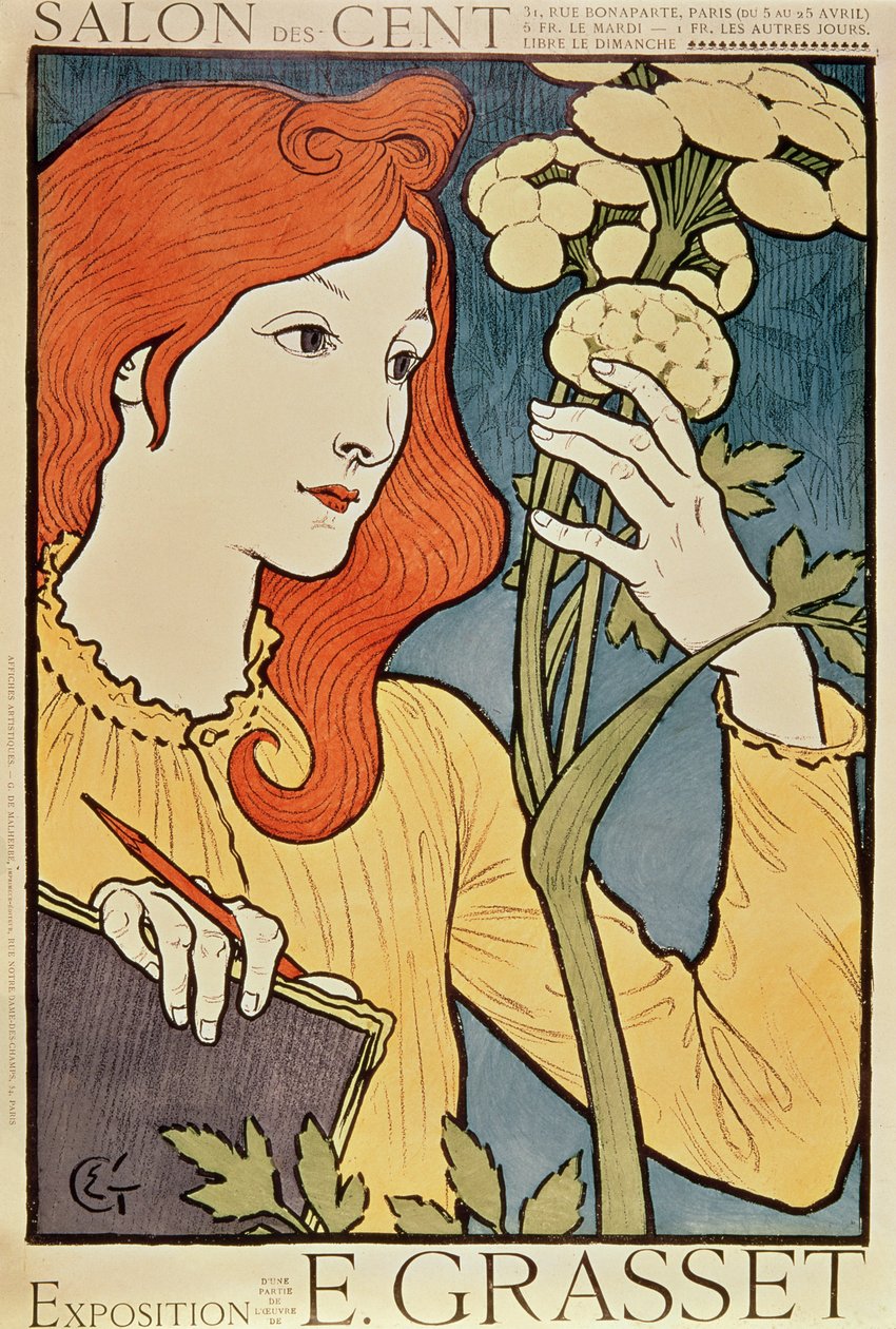 Salon des Cent, 1894 (barevná litografie) od Eugene Grasset
