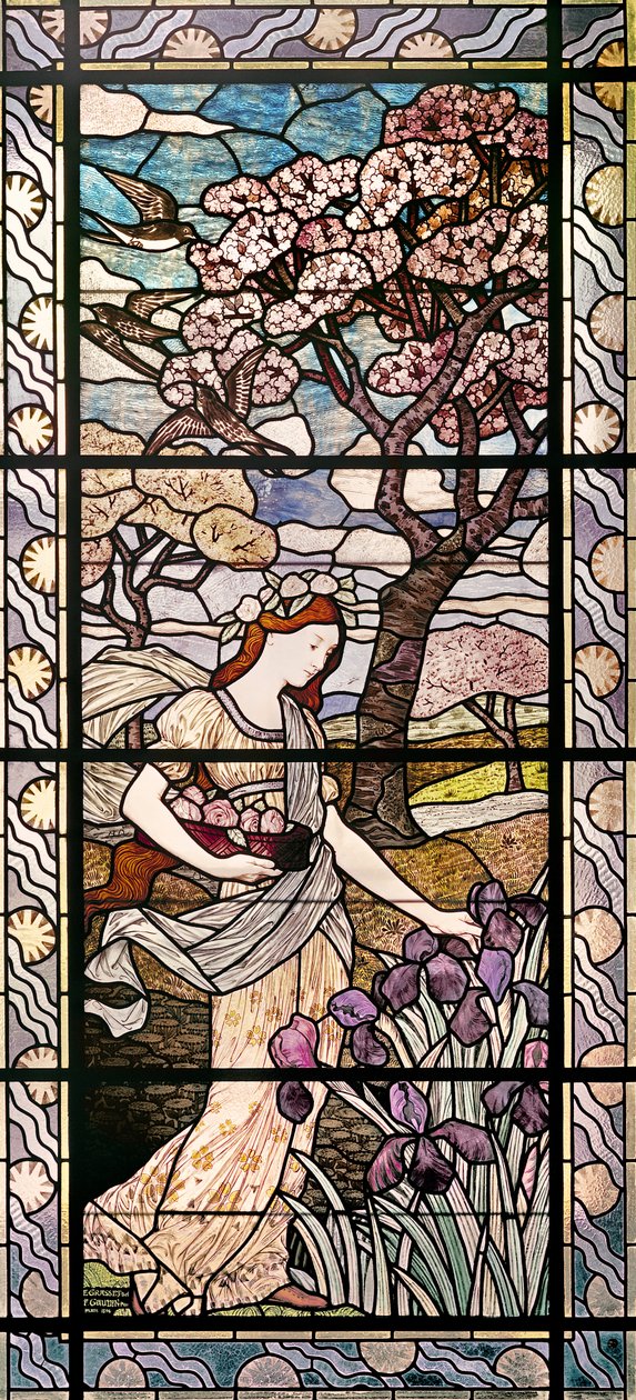 Jaro, 1894 (vitráže) od Eugene Grasset