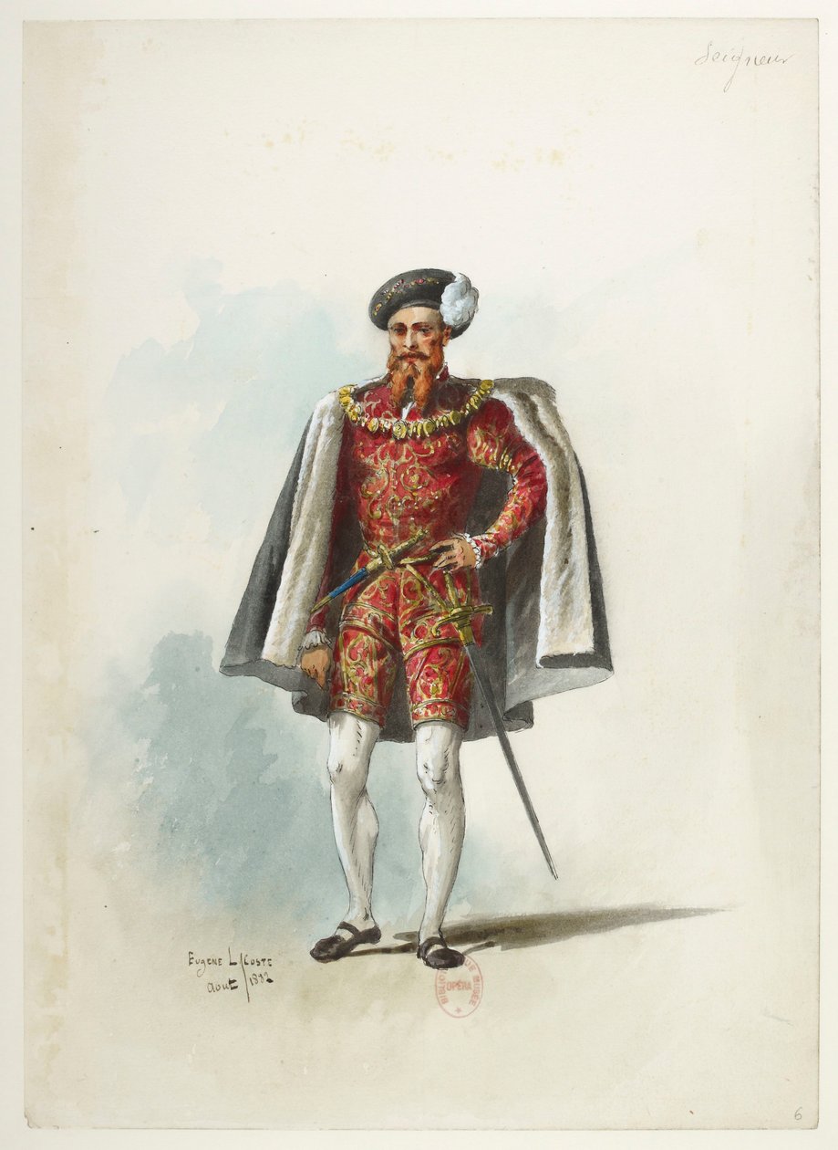 Saint -Saëns - Jindřich VIII - Modely kostýmů - Lacoste - 6. Seigneur od Eugene Lacoste