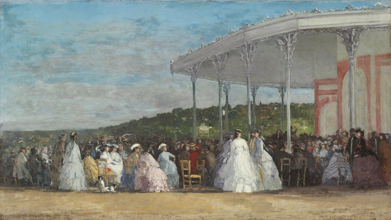 Koncert v kasinu Deauville, 1865 od Eugene Louis Boudin