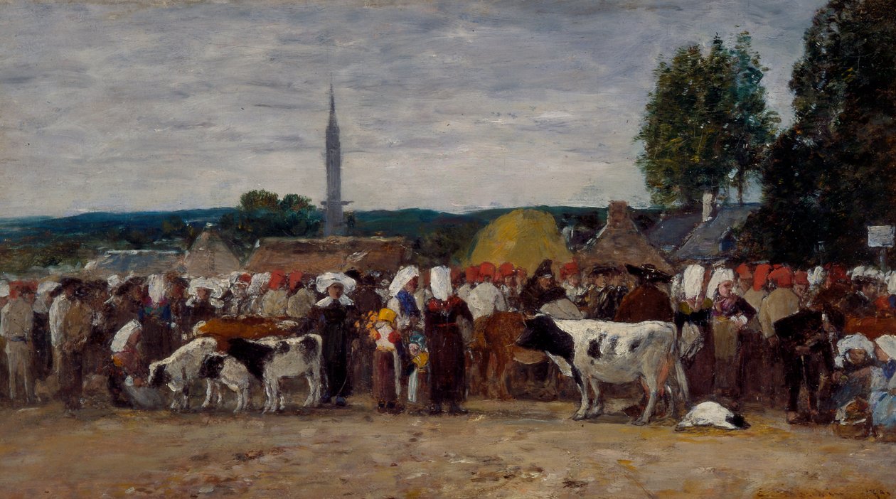 Veletrh v Bretani, 1874 od Eugene Louis Boudin