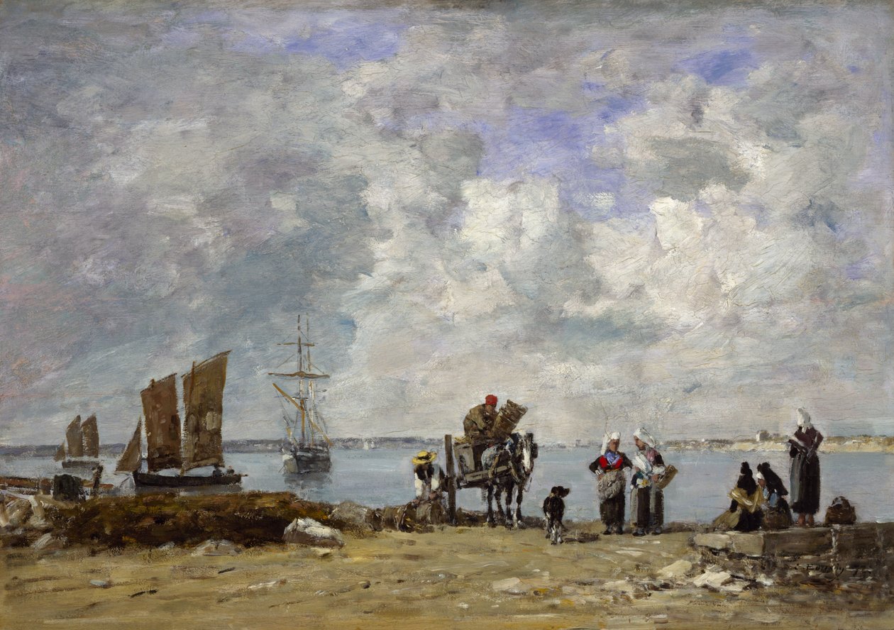 Fishermen Wives at the Seaside, 1872 od Eugene Louis Boudin