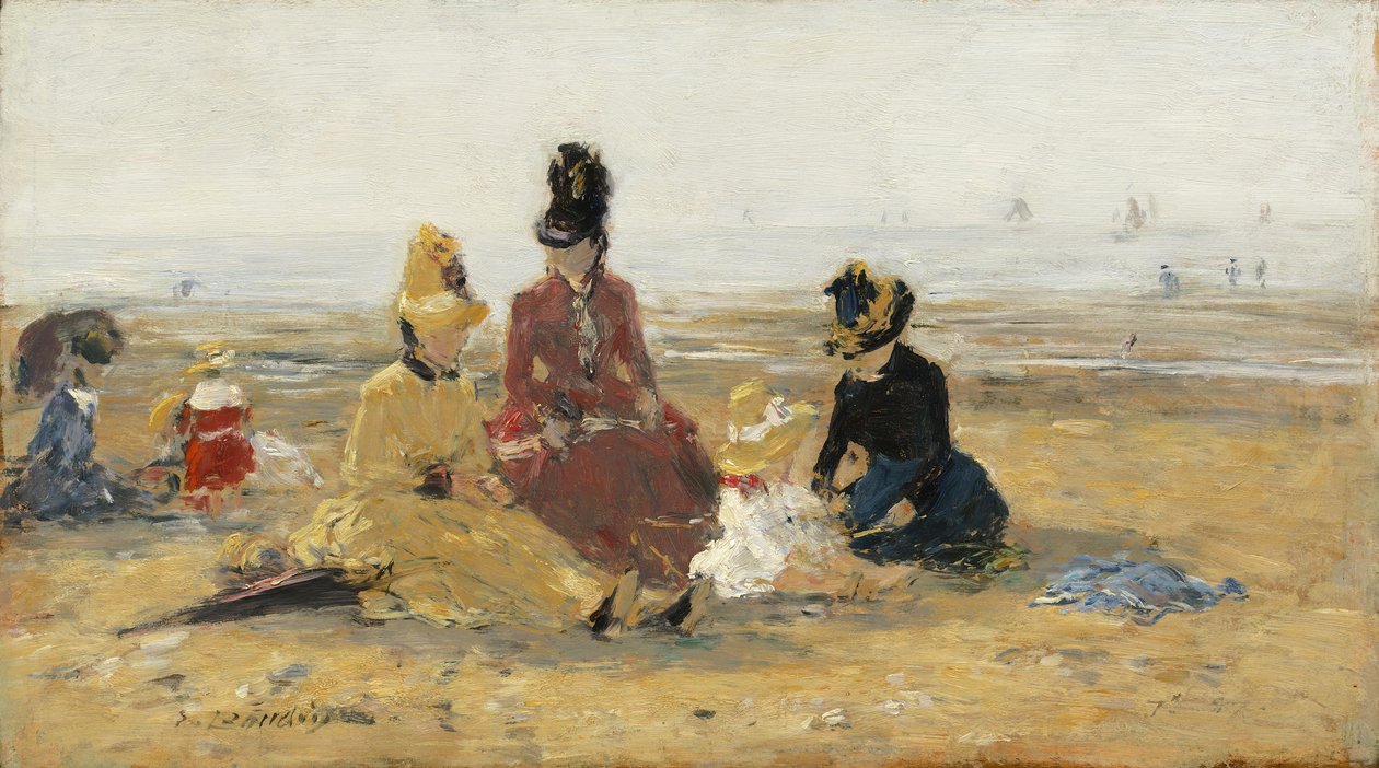 Na pláži, Trouville, 1887 od Eugene Louis Boudin