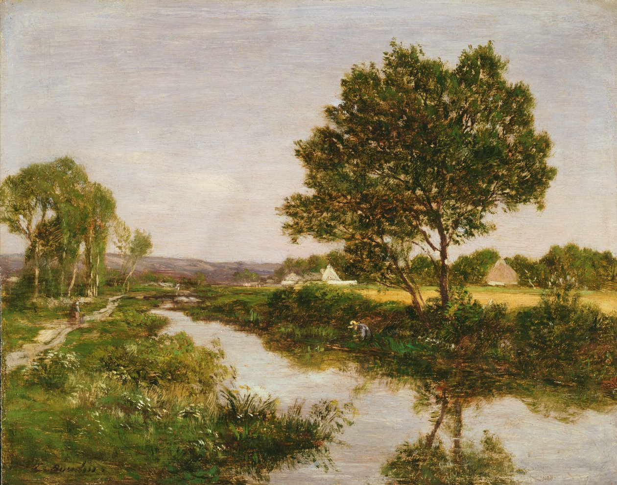 Řeka na okraji Quimper, 1854-57 od Eugene Louis Boudin