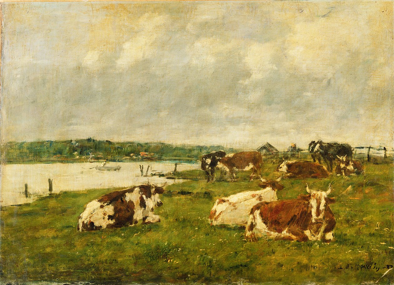 Údolí Touques, 1887 od Eugene Louis Boudin