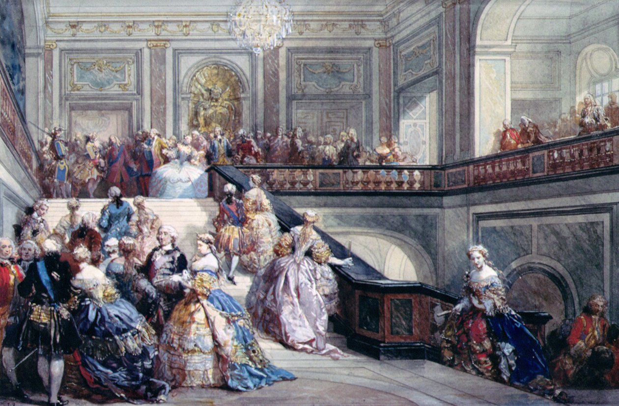 Slavnost na zámku ve Versailles u příležitosti svatby dauphina v roce 1745 od Eugene Louis Lami