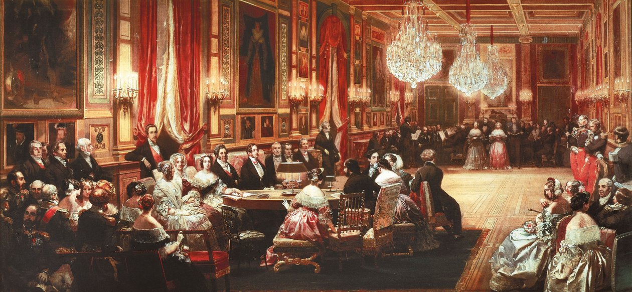 Francie, Versailles, Koncert na počest královny Viktorie Spojeného království v zrcadlovém sále Chateau d