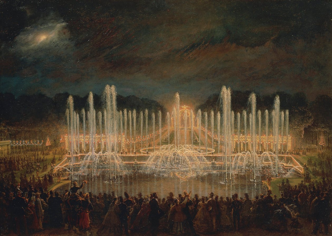 Francie, Versailles, Nokturno ve Versailles (Velké vody ve Versailles) od Eugene Louis Lami