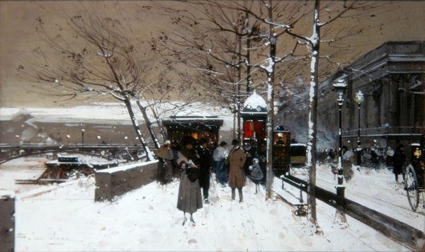 Nábřeží Seiny od Eugene Galien Laloue