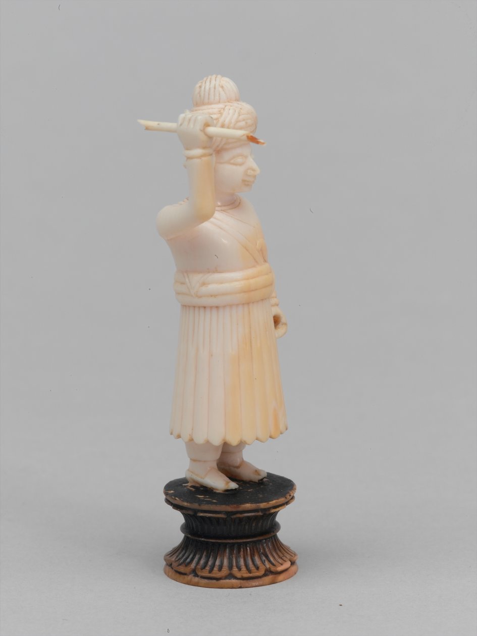 Černý pěšec, šachová figurka, Indie od Eugene Antoine Samuel Lavieille