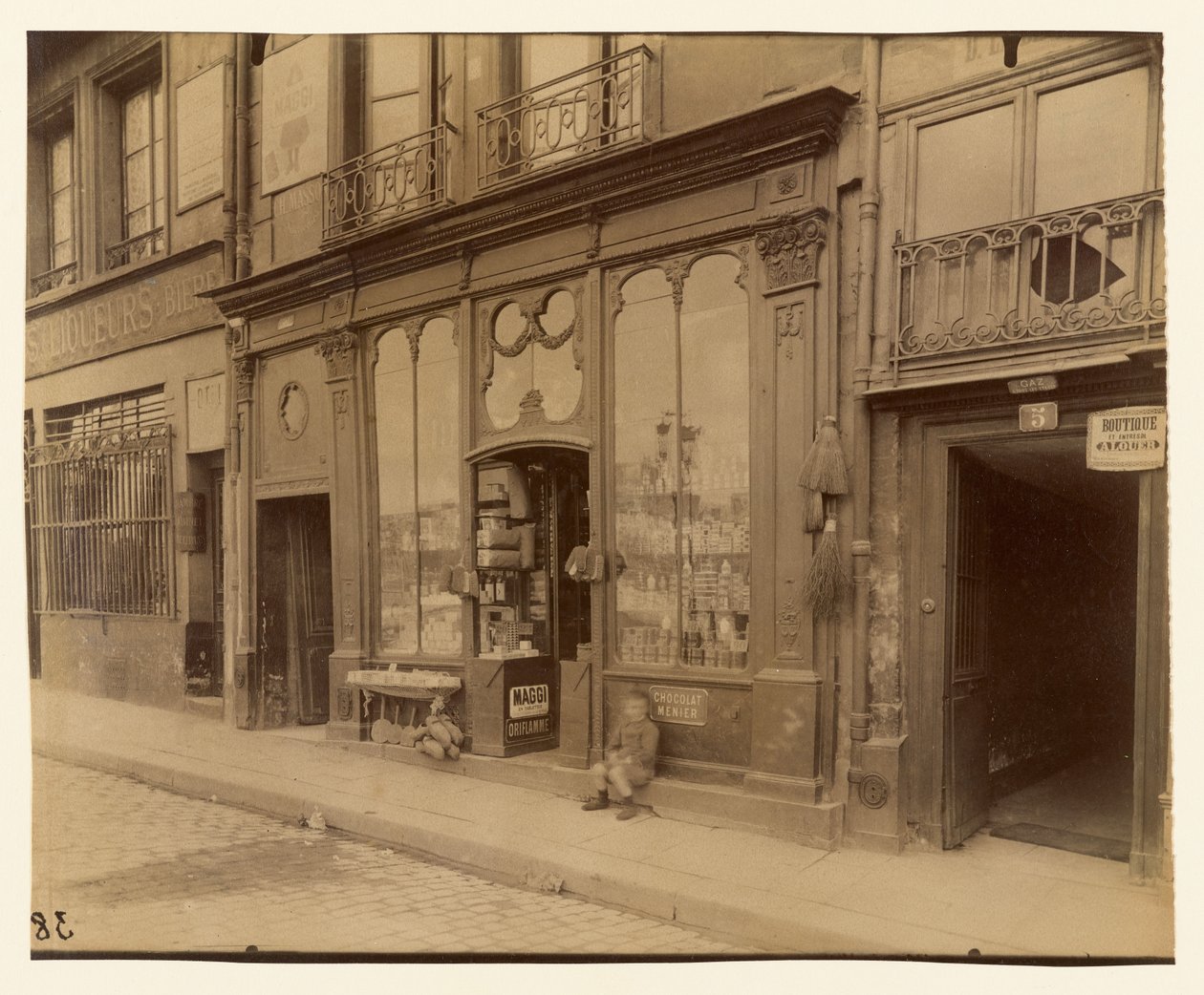 Obchod Ludvík XVI., 3 quai Bourbon od Eugène Atget