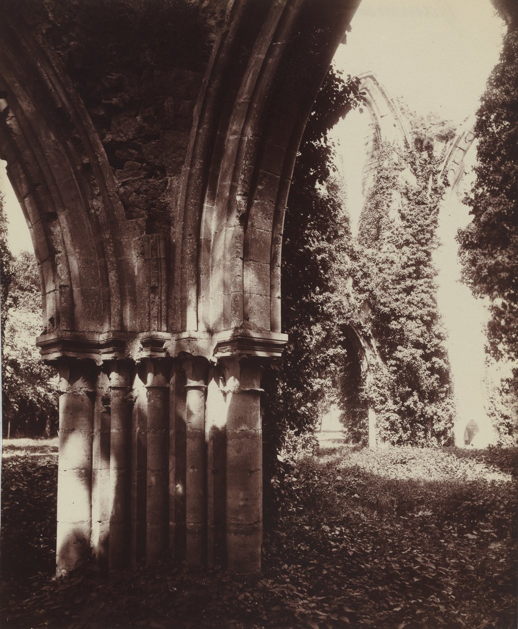 Dammarie-les-Lys, zřícenina,1910 (foto) od Eugène Atget