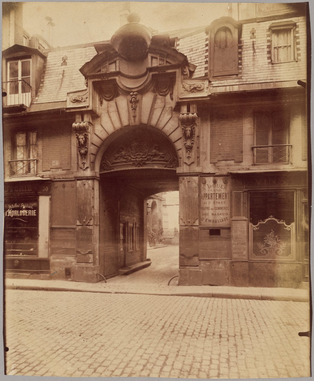 Hôtel du Magistrat de Bordeaux, 30 rue des Francs-Bourgeois od Eugène Atget