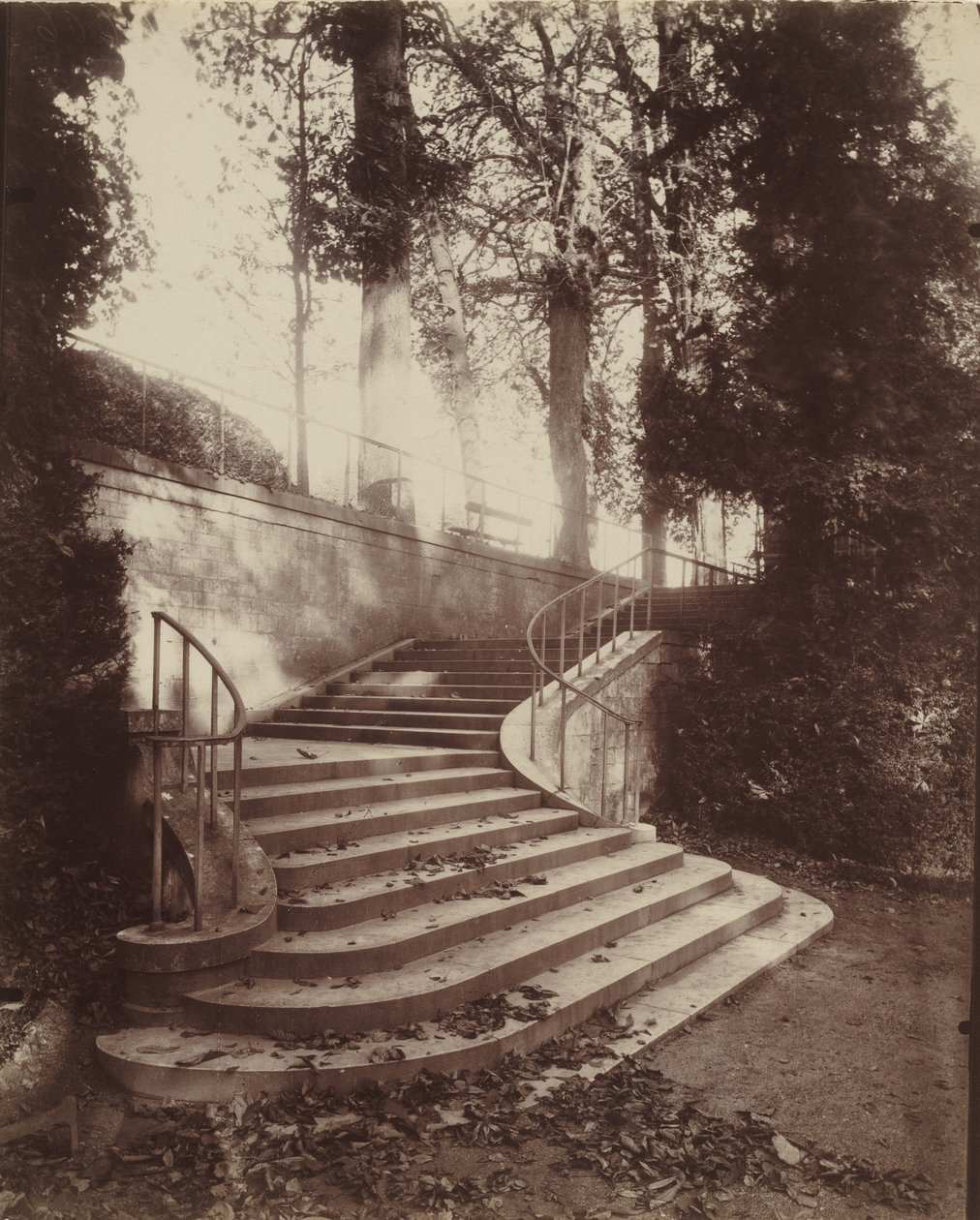 Schody v Saint-Cloud od Eugène Atget
