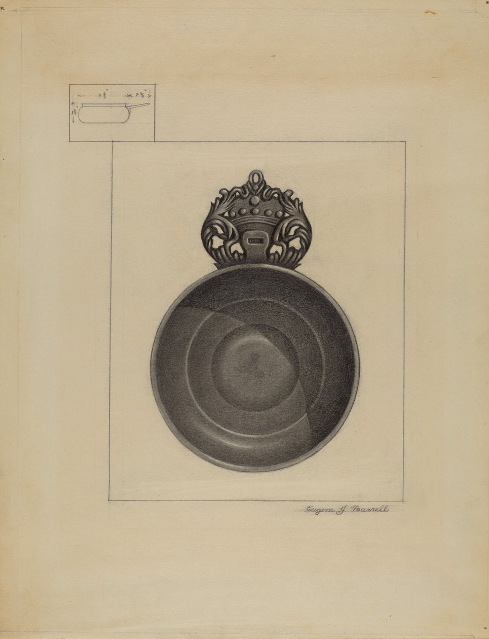 Cínový Porringer od Eugene Barrell