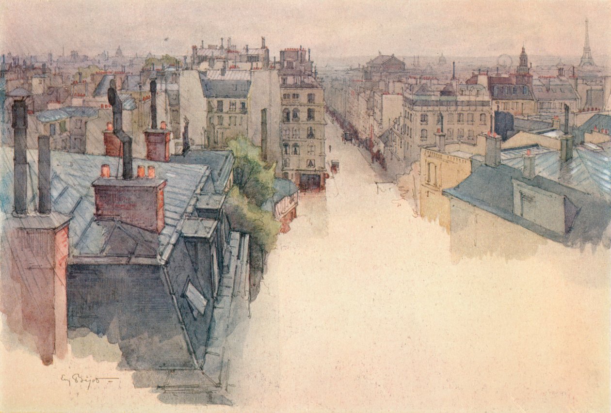 Pohled na Paříž z Montmartru, 1915 od Eugene Bejot