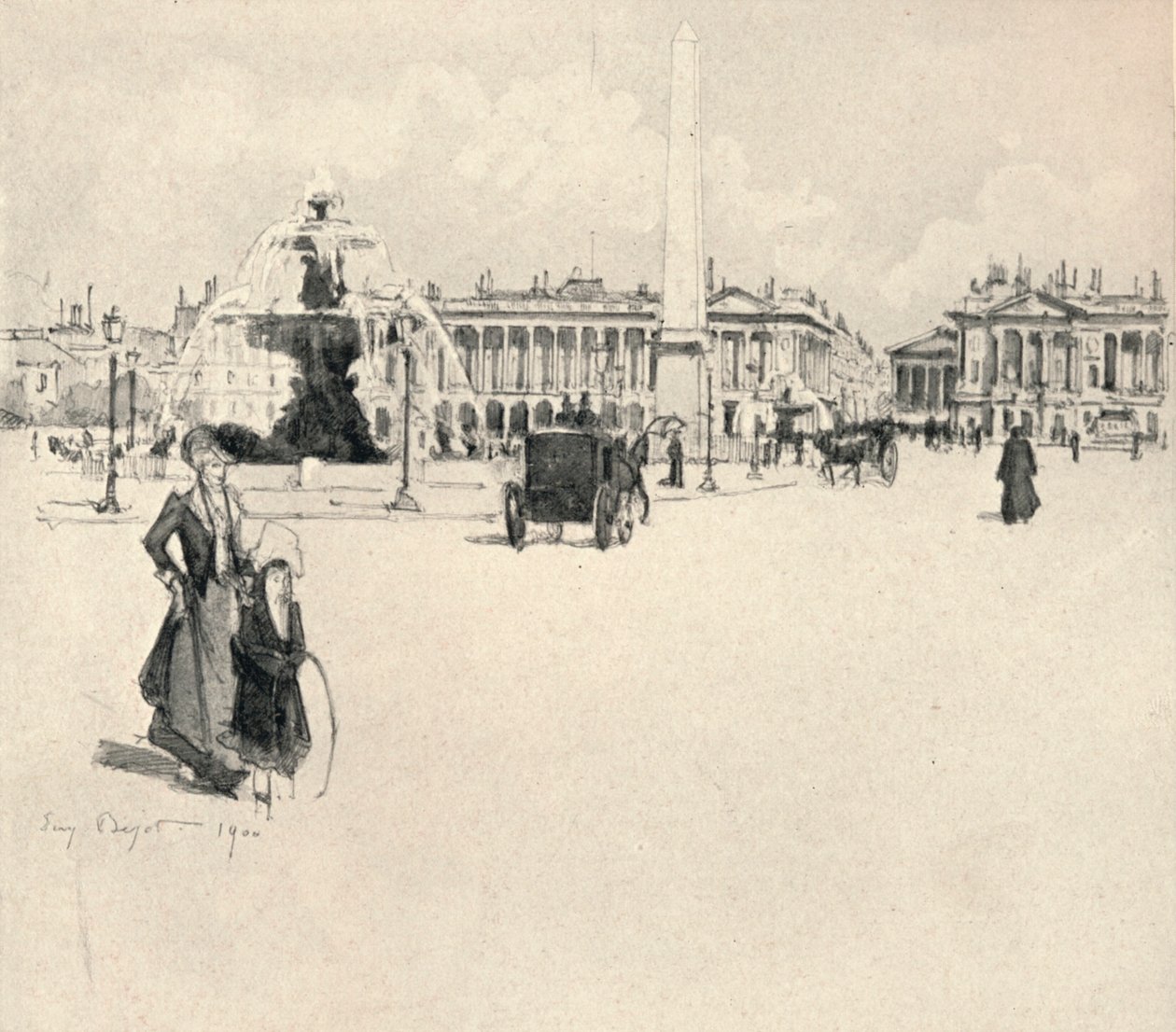 Place de la Concorde, 1915 od Eugene Bejot