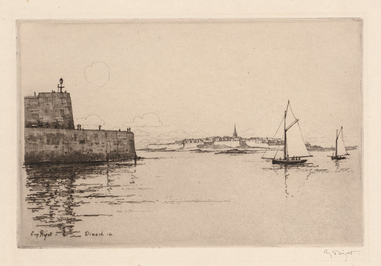 Saint-Malo Vue de Dinard (Saint-Malo vu de Dinard) od Eugene Bejot