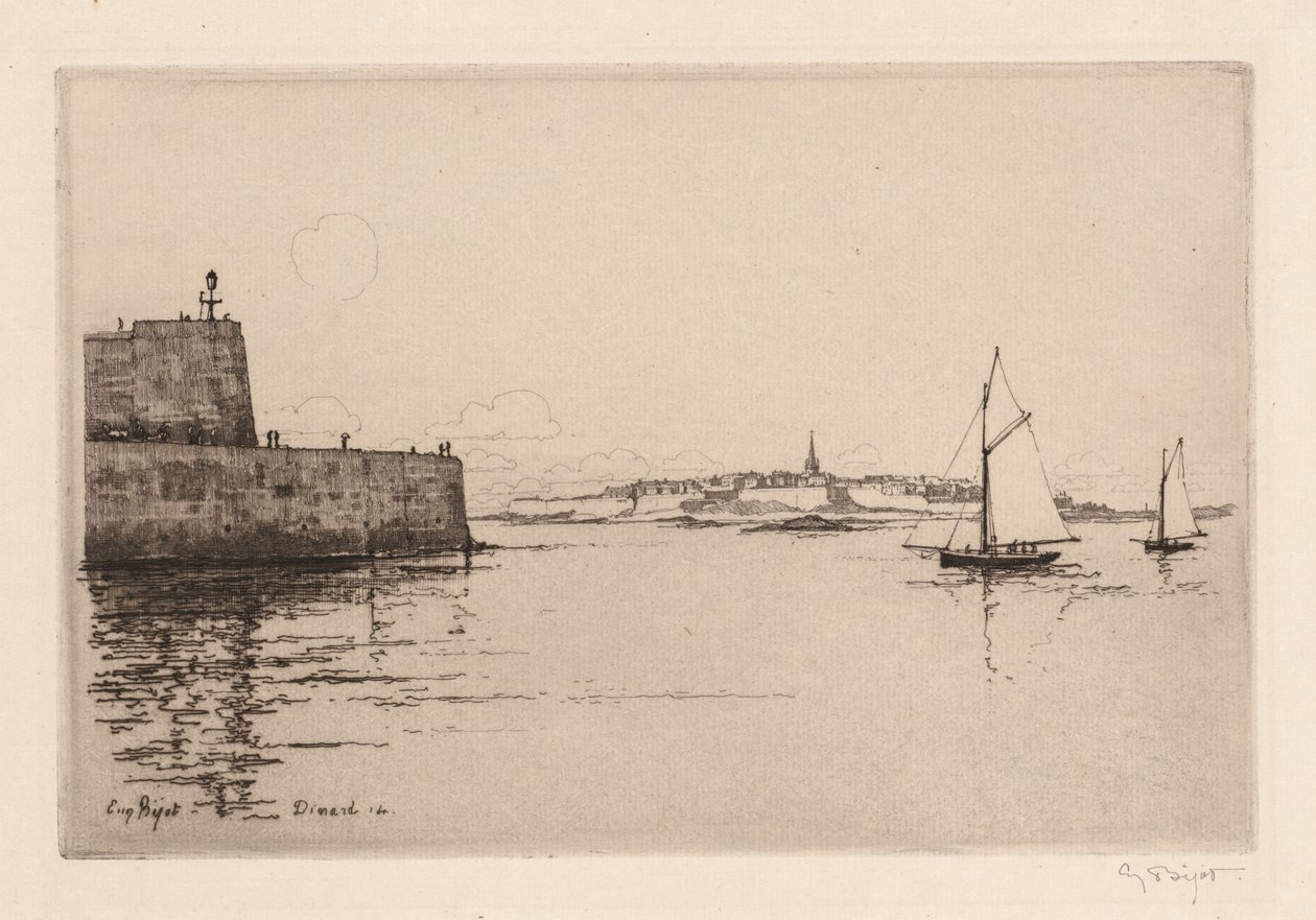 Saint-Malo Vue de Dinard (Saint-Malo vu de Dinard) od Eugene Bejot