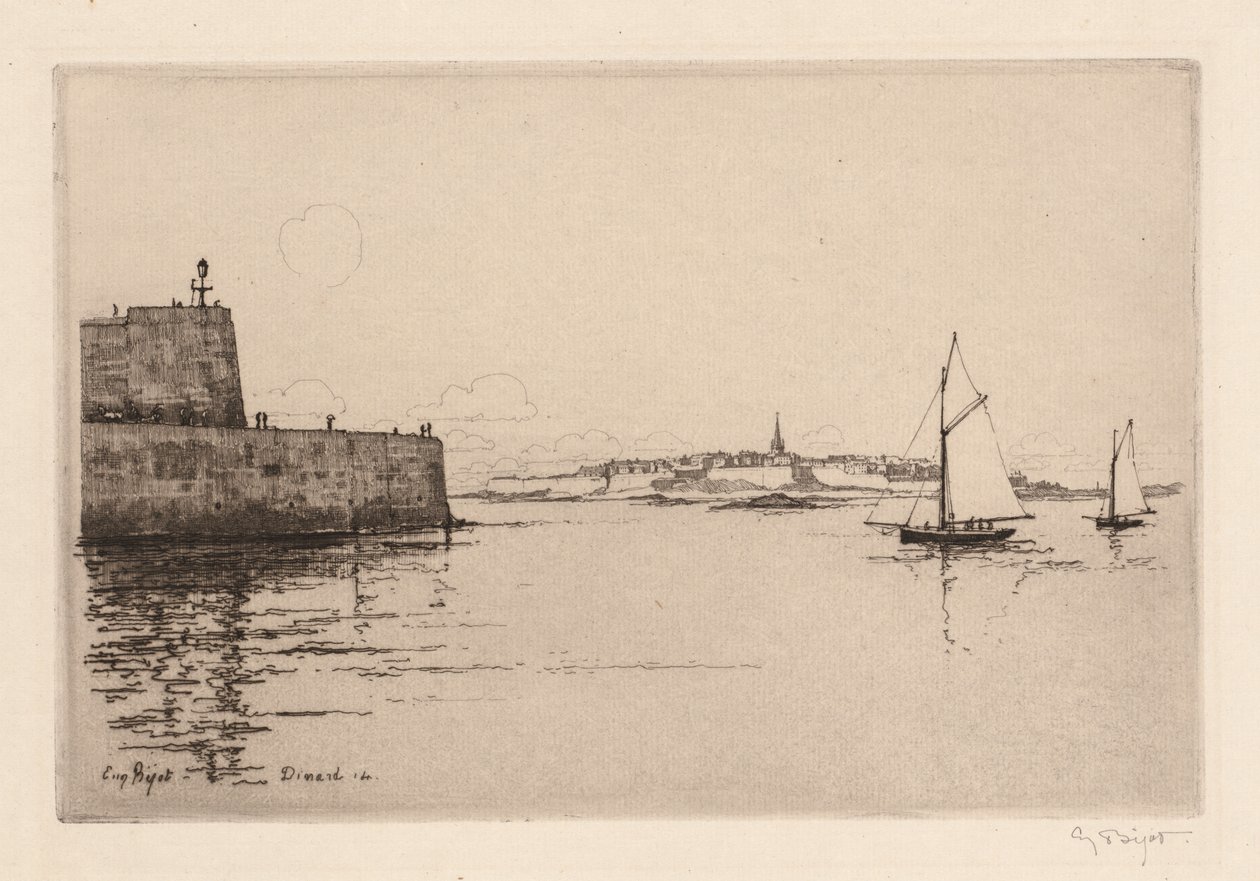 Saint-Malo při pohledu z Dinard Saint-Malo při pohledu z Dinard, 1914. od Eugene Bejot