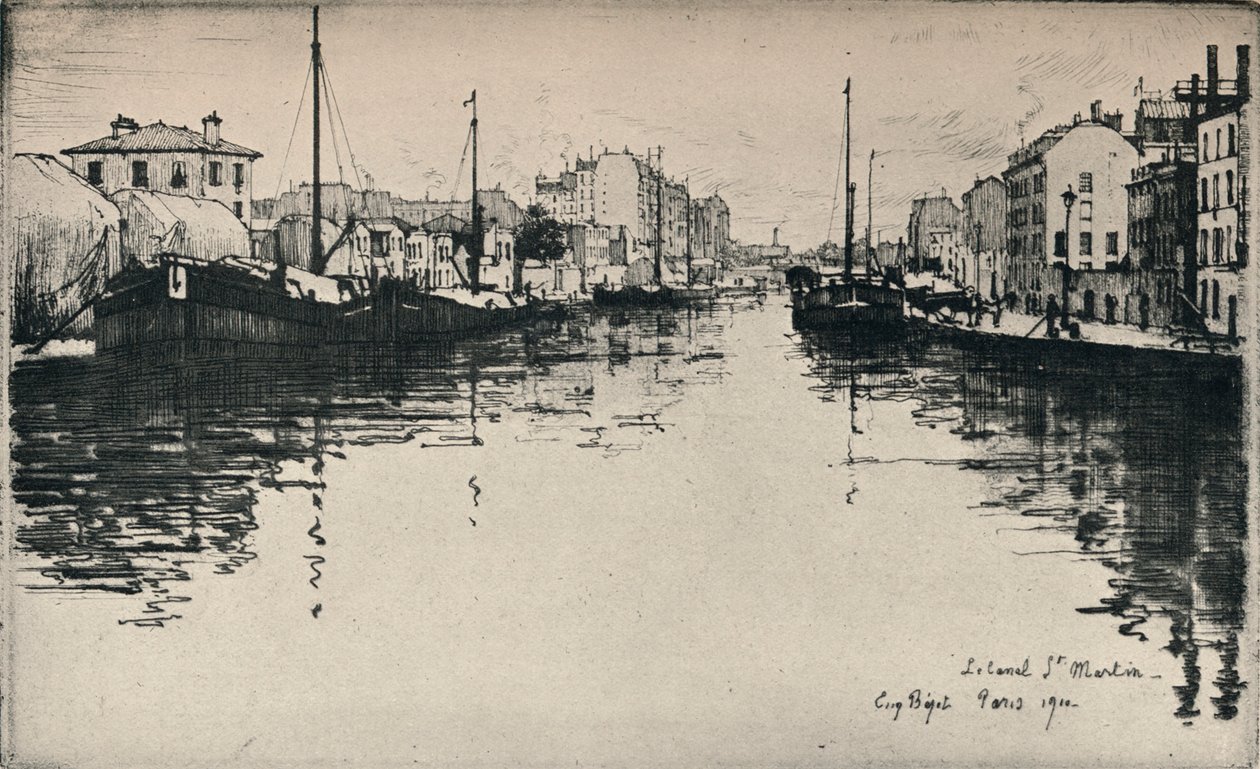 Kanál St Martin, 1915 od Eugene Bejot