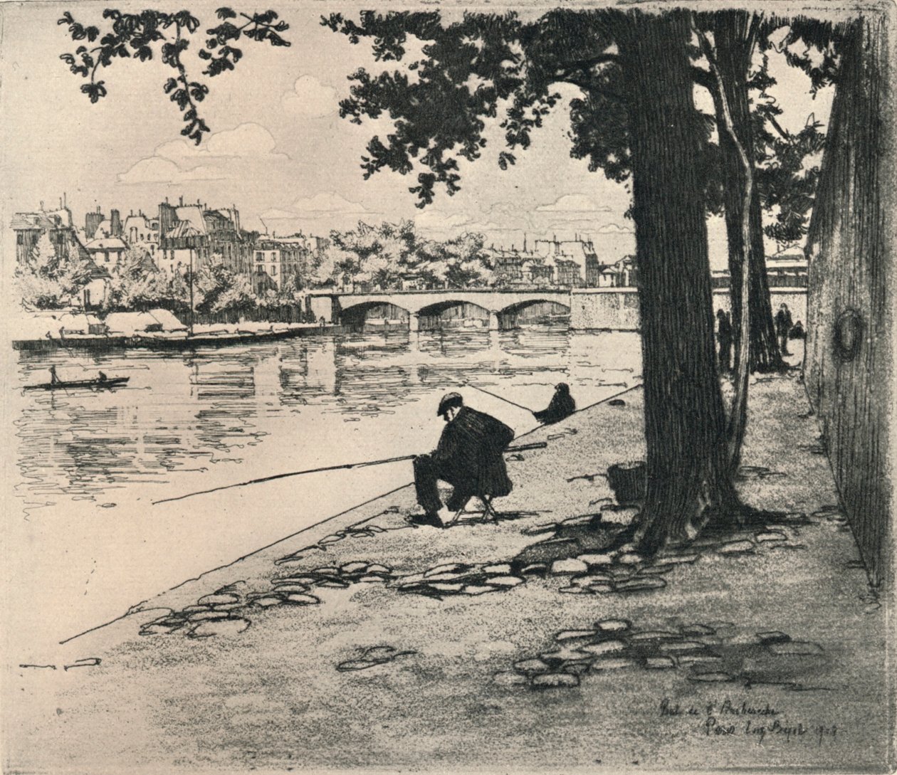 Pont de lArcheveche, 1915 od Eugene Bejot