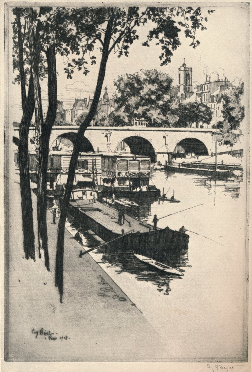 Mytí člunů, 1915 od Eugene Bejot