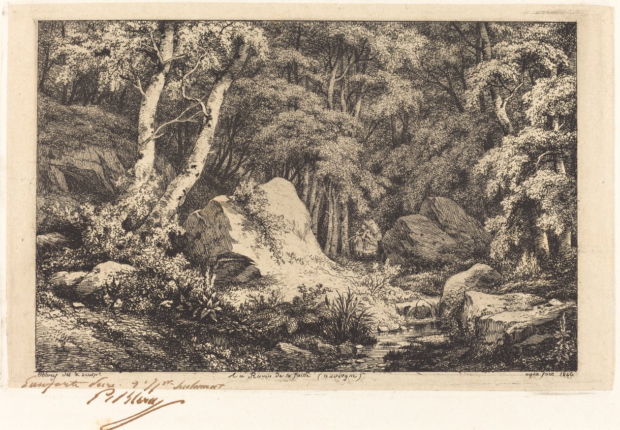 V rokli zlomu, Auvergne The Ravine at Auvergne, 1846. od Eugene Bléry