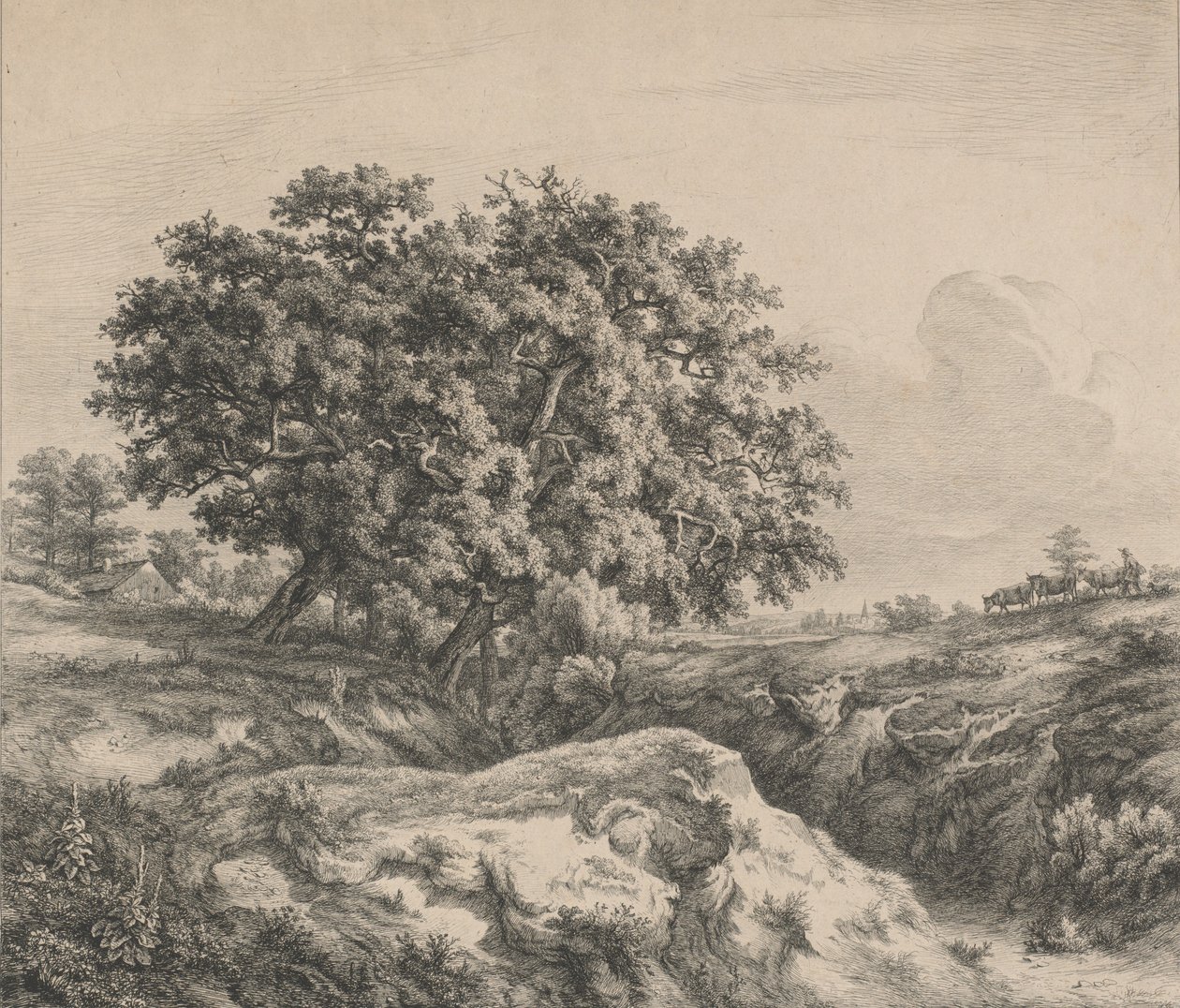Dub u rokle, 1845. od Eugene Bléry