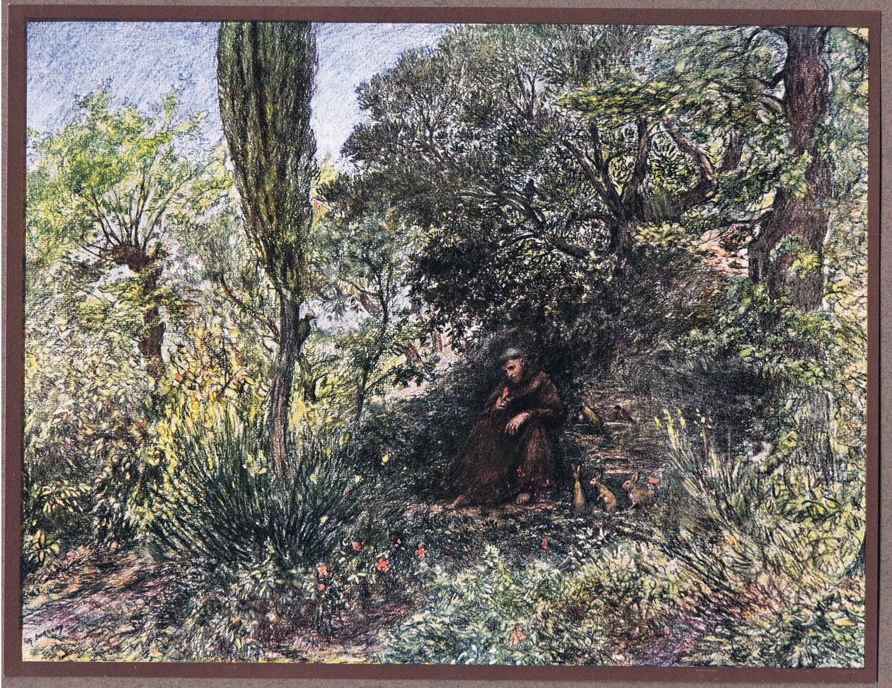 Bratr meditující v samotě, 1919 od Eugene Burnand