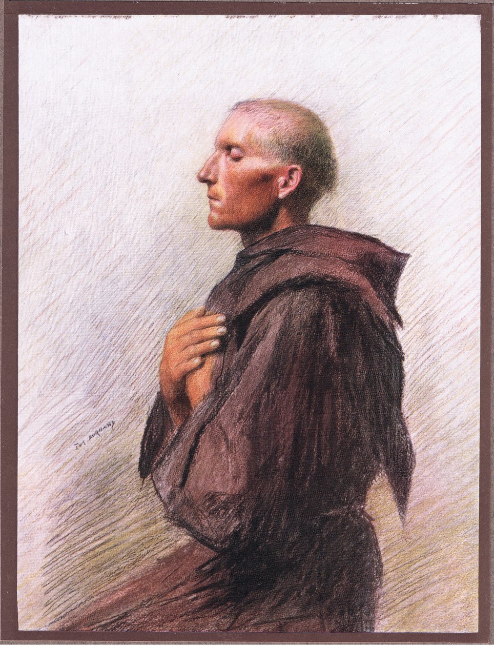 Friar Burnard z Quintavelle, 1919 od Eugene Burnand