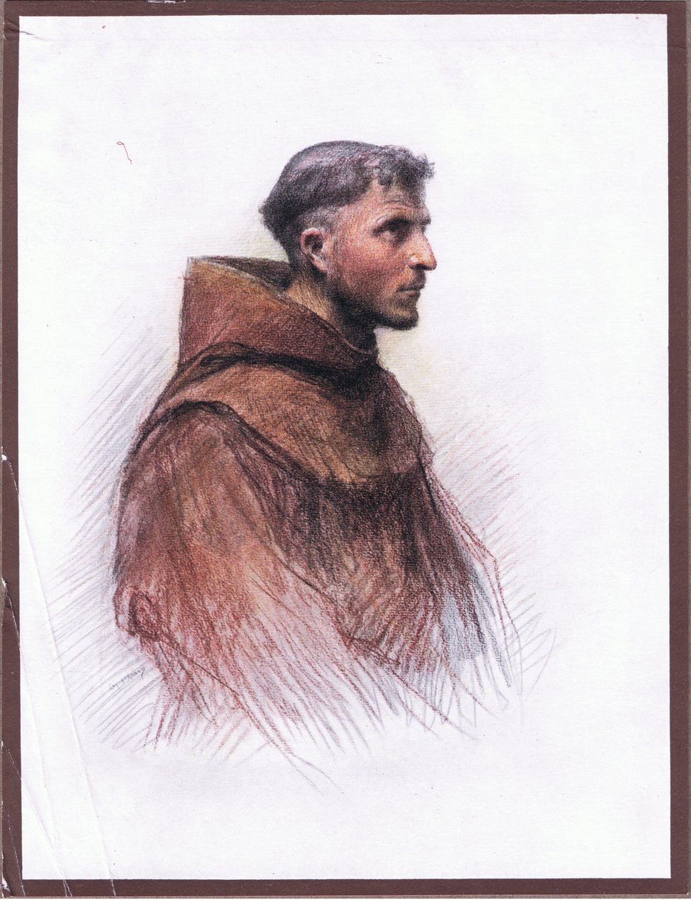 Mnich Masseo, 1919 od Eugene Burnand