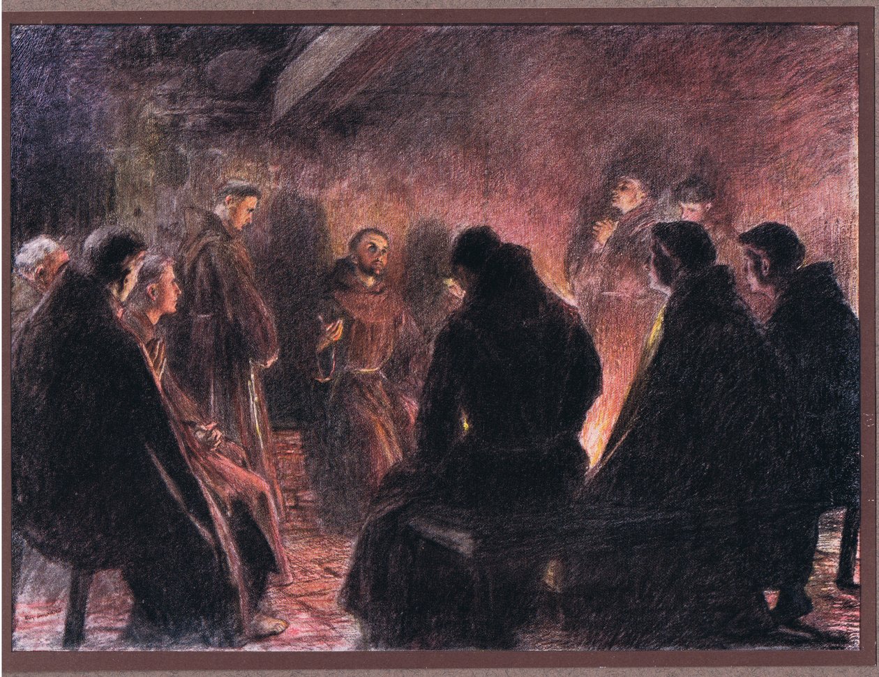 Promluva svatého Františka a bratří o Bohu, 1919 od Eugene Burnand