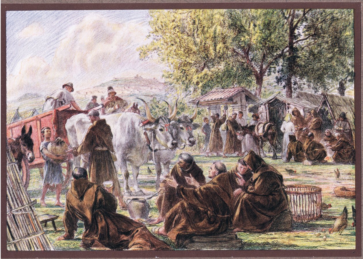 Kapitula Panny Marie Andělské poblíž Assisi, 1919 od Eugene Burnand