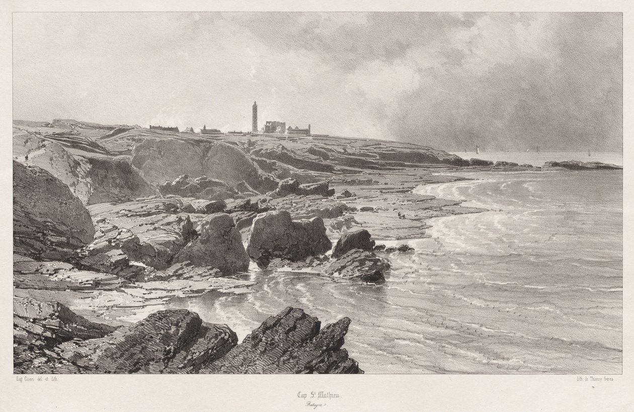 Cape St. Mathieu, 1846. od Eugene Ciceri