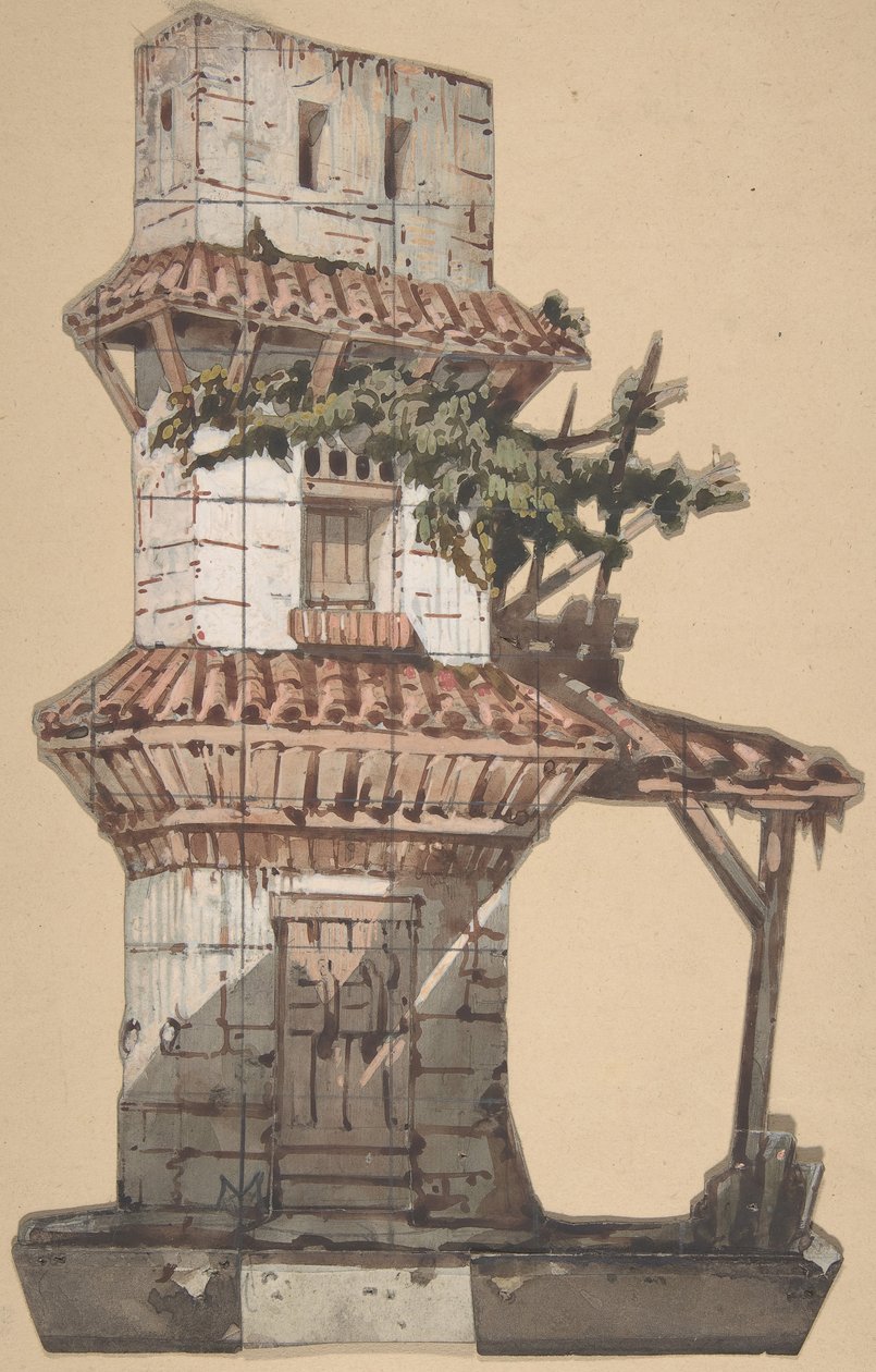 Návrh pro jeviště v opeře, Paříž, 1830-90. od Eugene Ciceri
