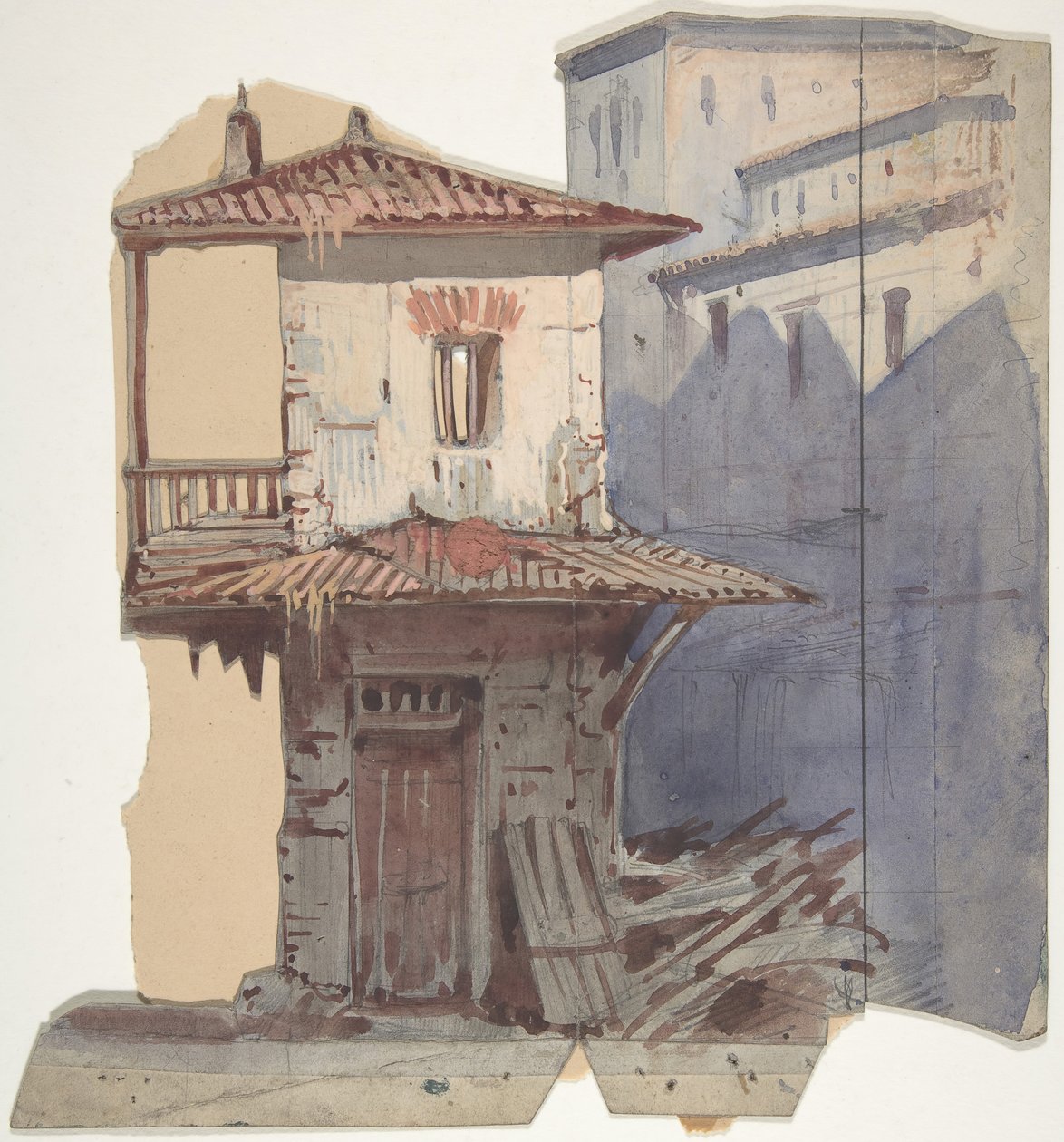 Návrh pro jeviště v opeře, Paříž, 1830-90. od Eugene Ciceri