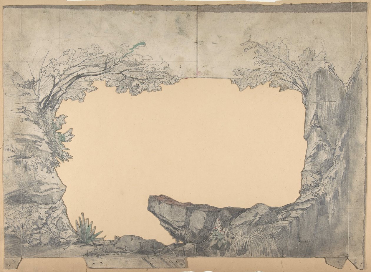 Návrh pro jeviště v opeře, Paříž, 1830-90. od Eugene Ciceri