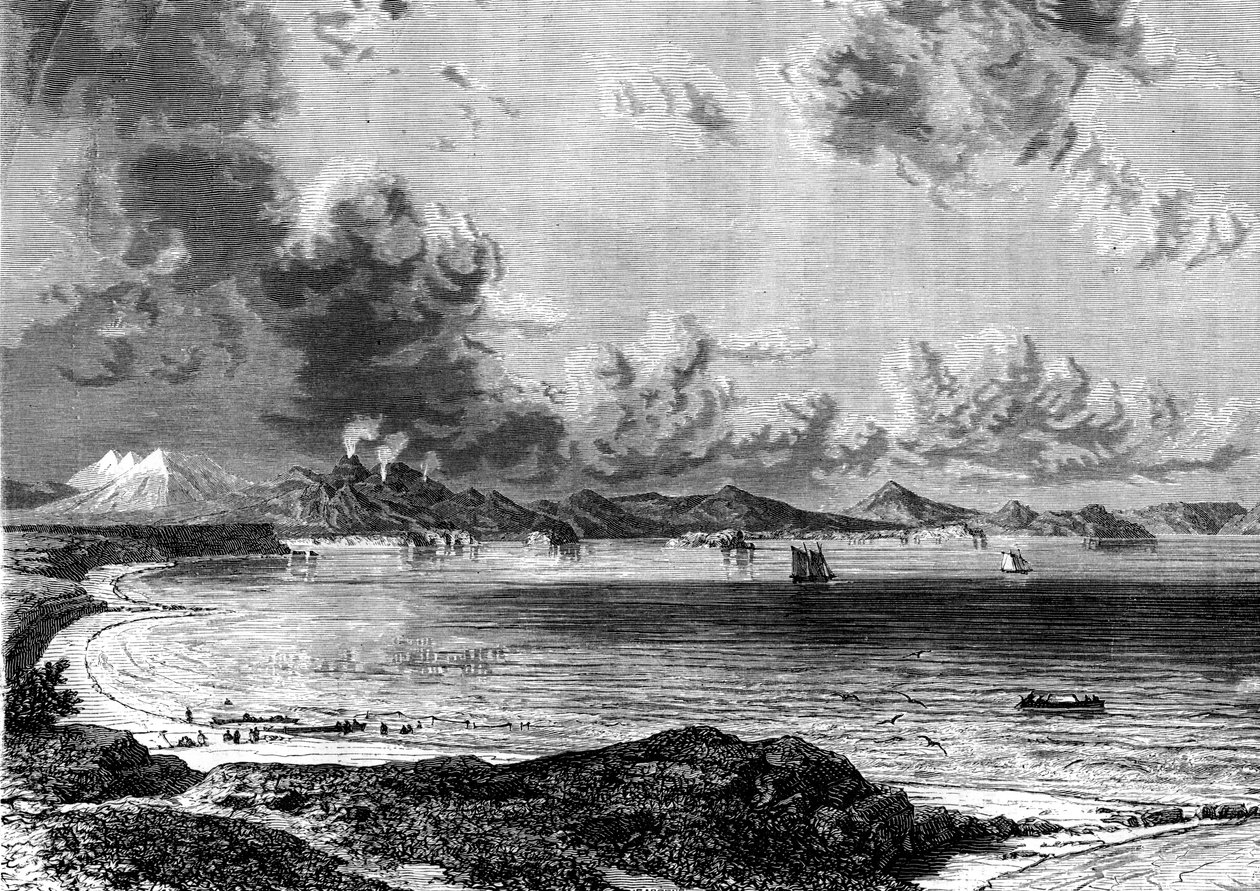 Lake Taupo, Severní ostrov, Nový Zéland, 1886. od Eugene Ciceri