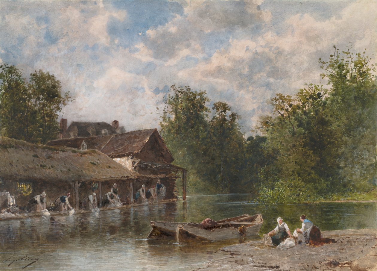 The Washerwomen Washerwomen, 1870-1880. od Eugene Ciceri