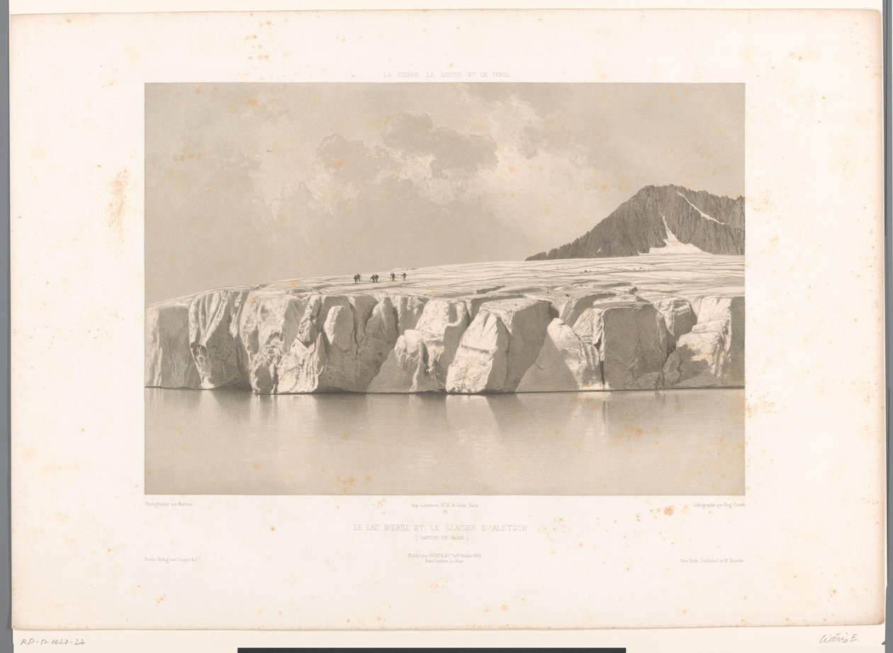 Pohled na Märjelensee a Aletschský ledovec Le Lac Merill et le Glacier d