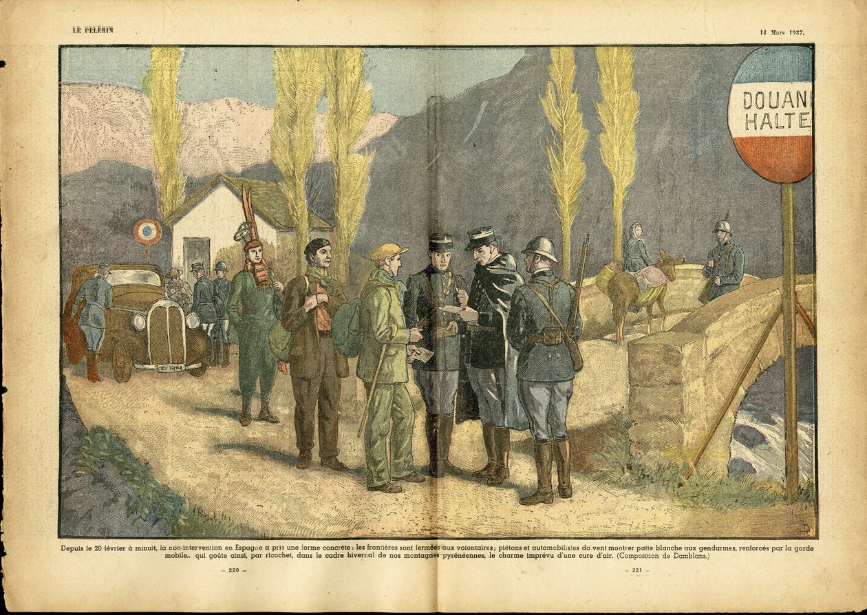 Ilustrace Eugene Damblans (1865-1945) v Le Pelerin od Eugene Damblans