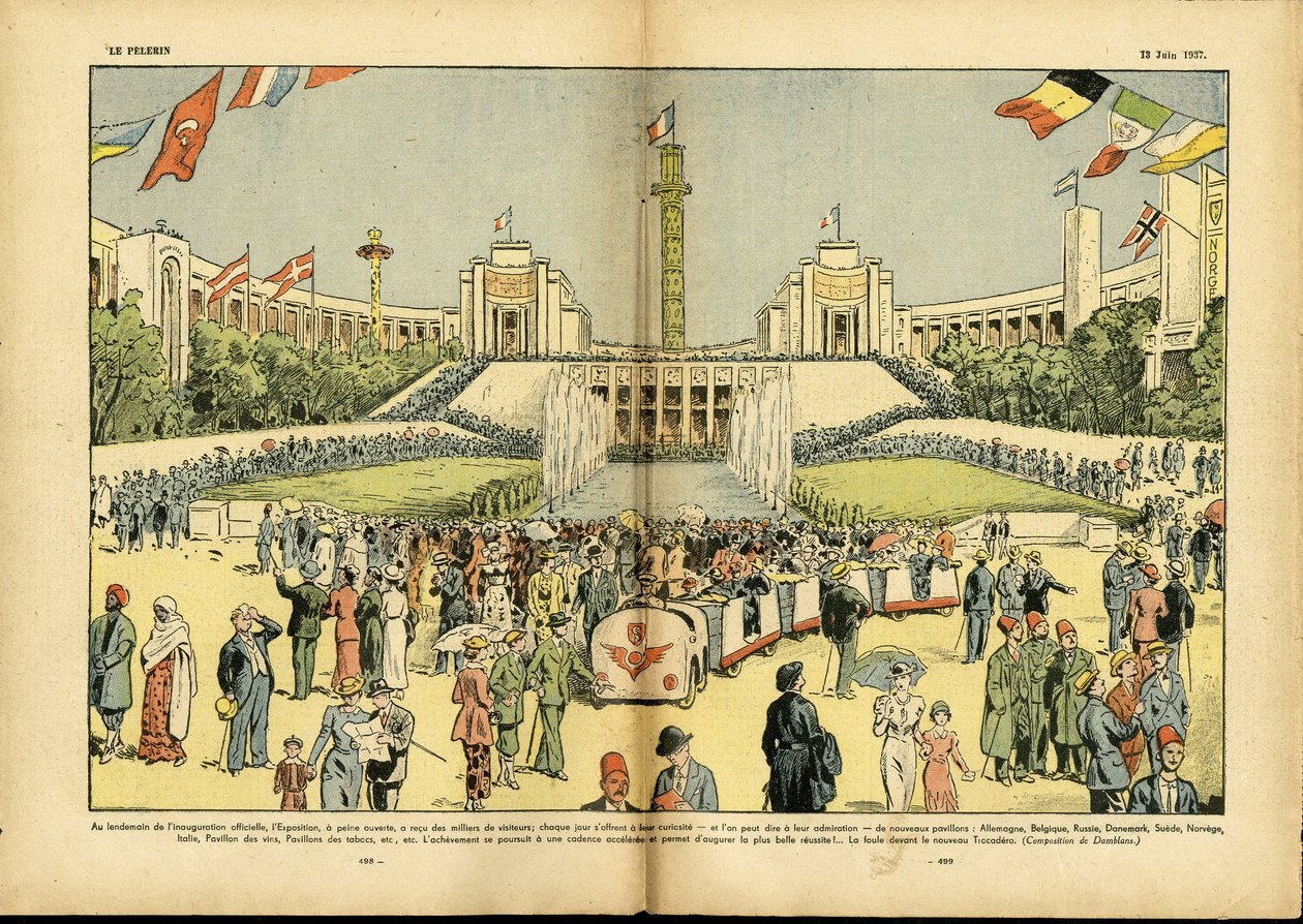 Ilustrace Eugene Damblans (1865-1945) v Le Pelerin od Eugene Damblans