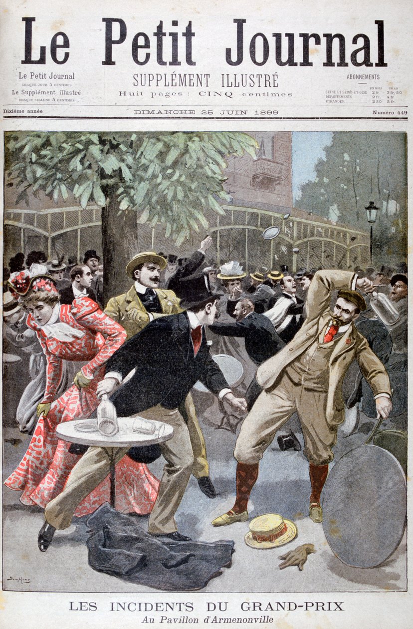 Incident na Grand-Prix, pavilon dArmenonville, Francie, 1899. od Eugene Damblans