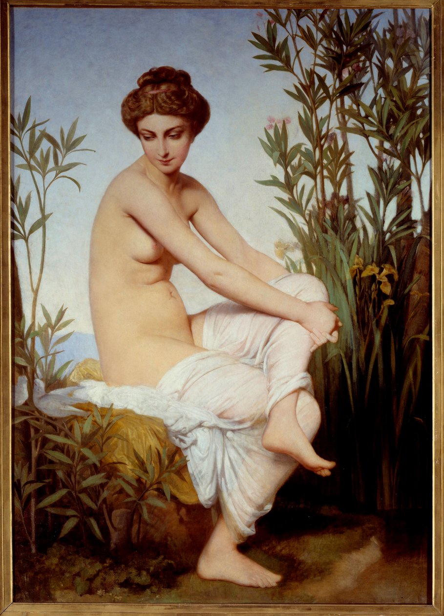 Starožitný obraz Bathera od Eugena Amauryho Duvala (1808-1885) Muzeum výtvarného umění Rouen z 19. století od Eugene Emmanuel Amaury Duval